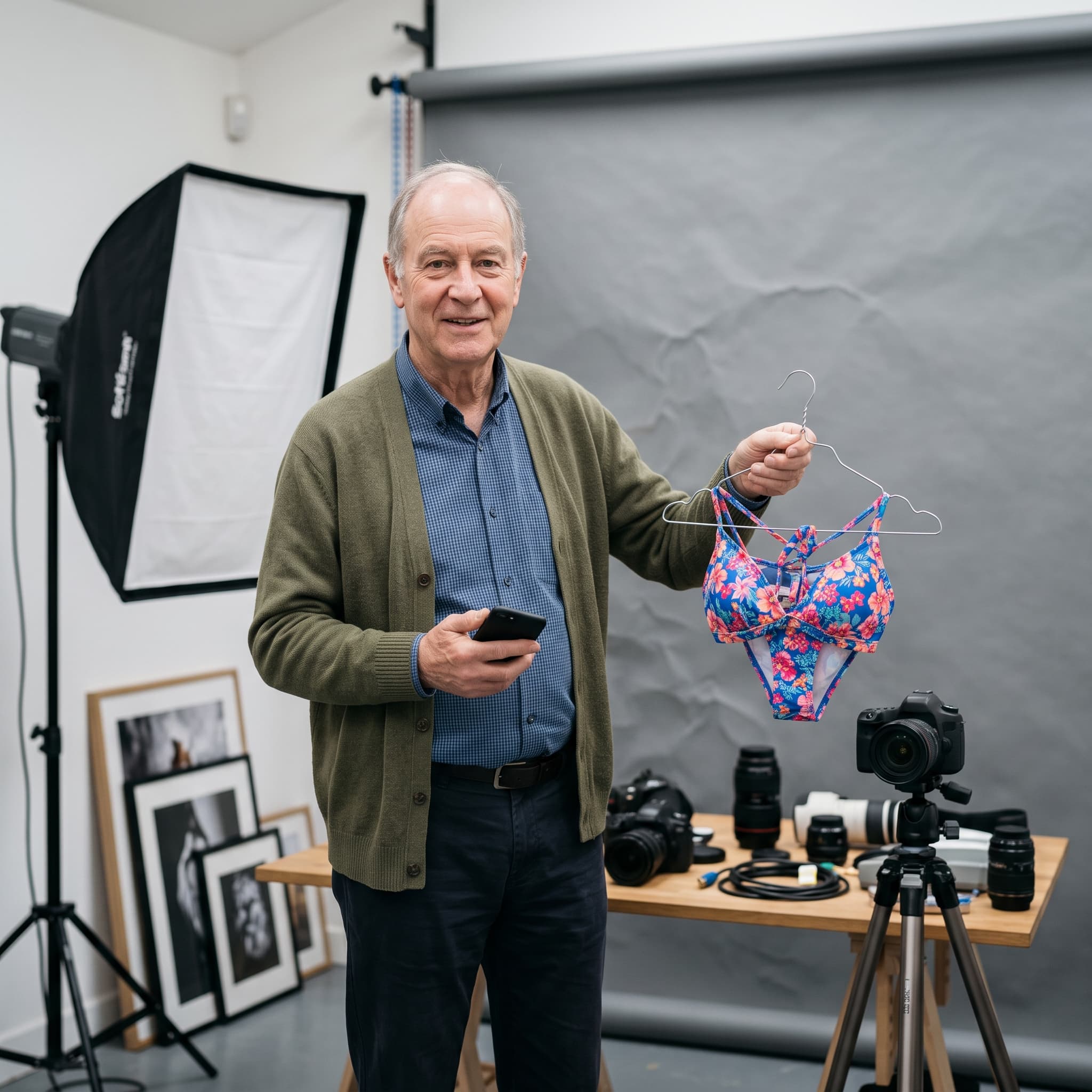 Placeholder photo representing a phone camera, illustrating early requests for revealing photos.